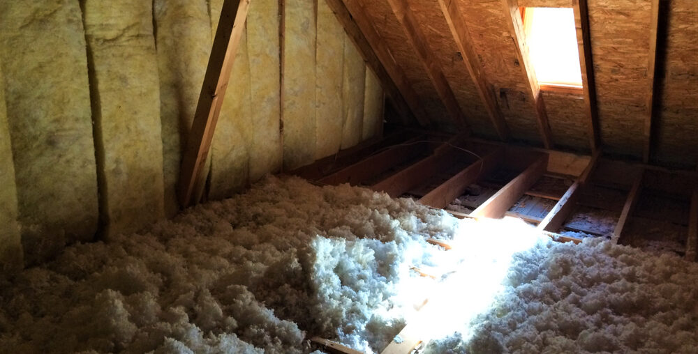 remove blown insulation from an attic