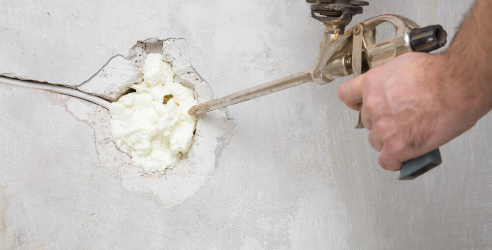 how to get spray foam off concrete